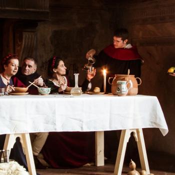 Medieval dinner in historical house